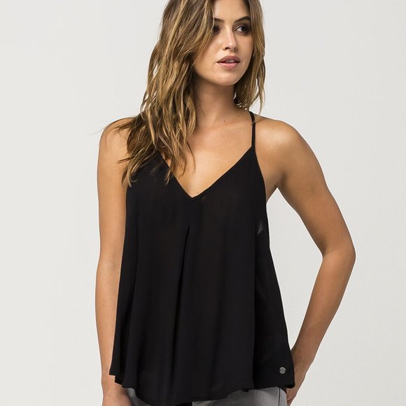Roxy Tops - ROXY WOMEN'S BLACK SPAGHETTI STRAP TANK TOP SMALL